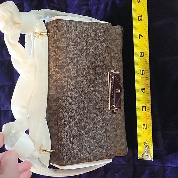 Michael Kors Brown Cece Small Logo Shoulder Bag NWT - Picture 8 of 11